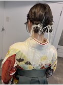 ヘアセット　ヘアアレンジ　卒業式ヘアセット