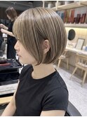 ハイライト/ショート/髪質改善トリートメント/立川
