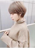 ショートボブ【スリークボブ/アッシュブラウン/厚めバング】小林