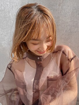 レジュアル(RESSUAL) サマーカット  ヘーゼルベージュ ゆるふわカール Aラインボブ