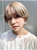 「NUDE」#大人ガーリー シースルー前髪 前下がりショート