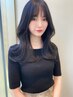 カット+フルカラー＋顔まわり縮毛矯正 ￥14900 [nok銀座]