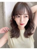 透明感カラー波巻きウェーブ