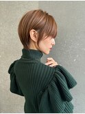 大人ショートボブショートカットショコラアッシュくびれミディ