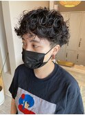 刈り上げ×くるくるパーマ#三重県#ベージュカラー