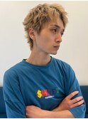メンズカット ケアブリーチ ニュアンスパーマ センターパート