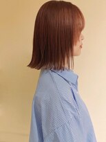 トップヘアー アヴェニュー 刈谷(TOPHAIR Avenue) オレンジブラウンカラーの重すぎない切りっぱなし