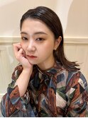 艶感×ウエット×スリーク外はねミディアム