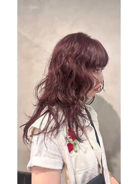 オースト ヘアー ステラ 新宿店(Aust hair Stella) ベビーピンク×ニュアンスパーマ/美容室/新宿