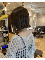 ヘアーメイク リライ(hair make rely)&nbsp;切りっぱなしボブ×透明感カラー