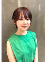 カエルムアヴェダ(CAELUM AVEDA)&nbsp;大人のナチュラルショート × オレンジベージュカラー