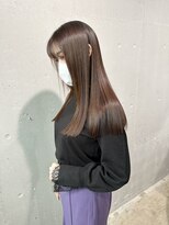 キュア 表参道(CURE)&nbsp;黒髪/グレージュカラー/ココアベージュ/ヘルシーロング[表参道]