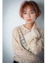 カバーヘア ブリス 上尾西口店(COVER HAIR bliss) カーキベージュ抜け感ゆるふわひし形ショートw上尾20代30代40代