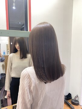 アップ(A+hair) 地毛風ストレート_大人女子_艶サラストレート_ロングボブ