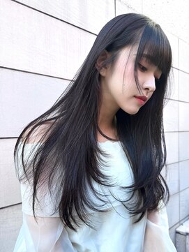 ミンクス渋谷スマートサロン(MINX shibuya smart salon) ワイドバングナチュラルロングレイヤー似合わせカット