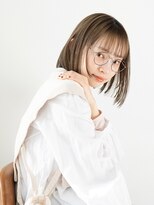 ロキ 仙台(loki)&nbsp;仙台/髪質改善/ぱっつん前髪×透明感カラーのセミディ♪b
