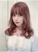 ミディアム顔周りレイヤー韓国ヘア_39727