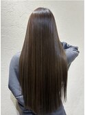 ロング/ストレート/グレージュ/髪質改善/縮毛矯正［南行徳]