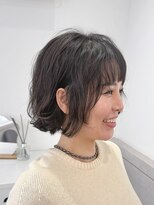 スイ(suiw)&nbsp;黒髪ボブパーマゆるめ【suiw】昭和町/天王寺/阿倍野