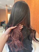 ウル 久留米(URU)&nbsp;ロング/インナーカラー/ブリーチ/オレンジピンク