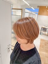 ポート 蕨(PORT) 【篠原】白髪率60%白髪ぼかしハイライトベージュ×ショートボブ