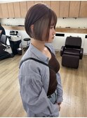 インナーグレージュ×ショートボブ