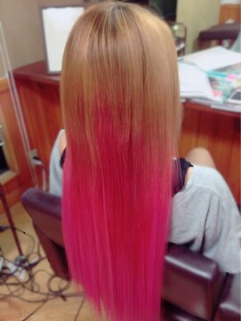 エクステンション クーチャー(Extention Cu'cha) ピンクグラデーション風エクステ100g(*^_^*)