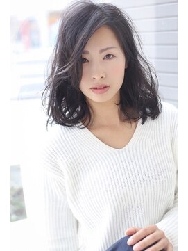 アルモヘアヴォーグ 静岡(ALMO hair VOGUE) 【ALMO】朝忙しいお洒落ママさんにおすすめ☆上品黒髪ふわロブ