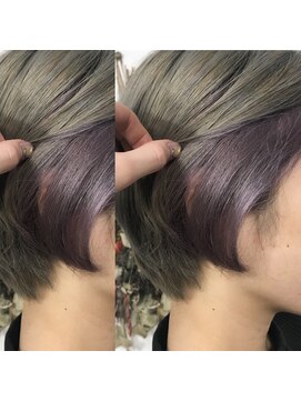 ヘアーデザインサロン スワッグ(Hair design salon SWAG) インナーカラー×パープル