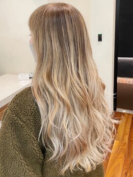 ネックス 表参道本店(nex) 透明感◎カーキグレージュ　ハイライト　バレイヤージュ　白髪