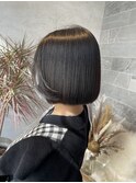 《Jill ankh姫路駅前》縮毛矯正で作るシンプルボブスタイル