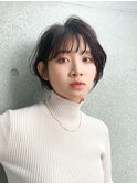 前髪あり/20代30代40代/ひし形レイヤーショートボブ/表参道