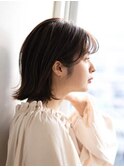 ナチュラル切りっぱなしボブ
