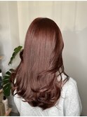 暖色ジェルカラ ブリーチなし ピンクブラウン チェリーブラウン