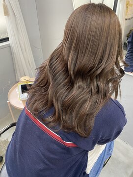 チャプター 問屋町(chapter) ミルクティーブラウンカラーレイヤーカットケアブリーチ韓国ヘア