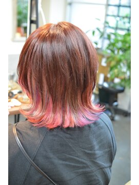 ポタム 東中野(potamu) ピンクインナーカラー&レイヤーカット