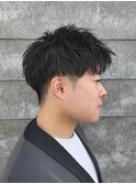 アップバング刈り上げショートマッシュツイストスパイラルパーマ