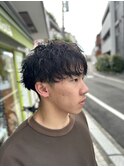 《スパイラルパーマ×2ブロック》