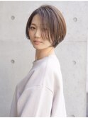 ナチュラルショート/前髪なし/ブリーチなし/イメチェン