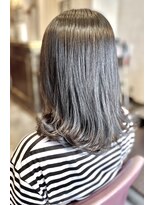 サーティエイト(38)&nbsp;艶めき黒髪/白髪染め/ミディアムレイヤー/ボブ/髪質改善/元町/