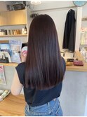 艶ダークブラウン　ロングヘア　モード