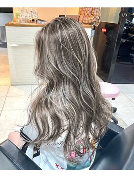 ブレンド 渋谷(BLend) 前髪アンブレラカラーこなれミディイメチェンウェーブパーマ