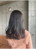 黒髪暗髪地毛風カラー×大人可愛いゆるふわロング20代30代40代