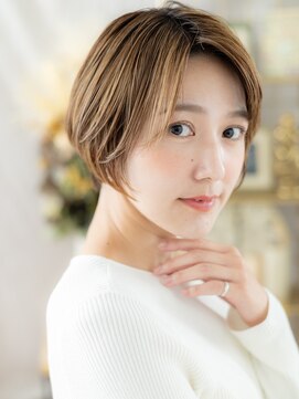 カバーヘア ブリス 大宮西口(COVER HAIR bliss) 外国人風細めハイライト小顔前髪なしショートa大宮20代30代40代