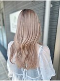 【韓国ヘア】透明感ベージュ　くびれ巻き
