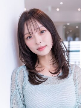 エースハバナ 渋谷(1 HAVANA) ロングレイヤー/ハッシュカット/20代30代/グレージュ