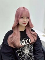 ベレーザシェルト(Beleza scelto) 14428ブリーチ&ダブルカラーラベンダーピンクレイヤーロング