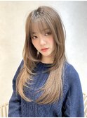 ミニウルフ髪質改善縮毛矯正酸性ストレートレイヤーカット/銀座