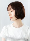 ツヤ髪チェリーレッドミストバングボブディb大宮20代30代40代