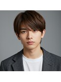 ビジネスメンズショートリクルート七三かき上げヘアツーブロック